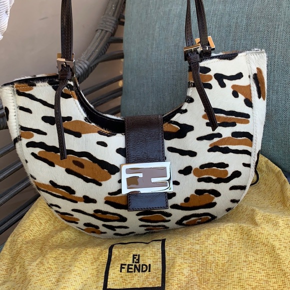 FENDI leopard print shoulder bag - Picture 4 of 14